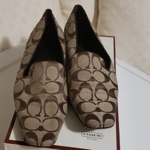 Coach Logo/Calf Loafers - size 8.5